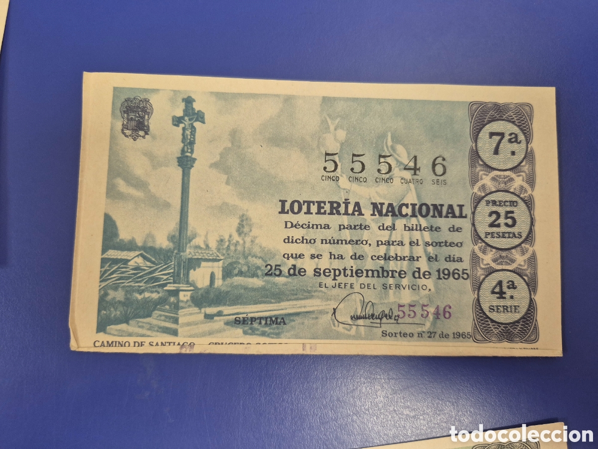 Loter&iacute;a Nacional: LOTERIA NACIONAL SORTEO 27 DE 1965 SERIE 4
