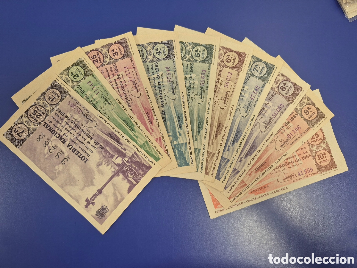 Loter&iacute;a Nacional: LOTERIA NACIONAL SORTEO 27 DE 1965 SERIE COMPLETA