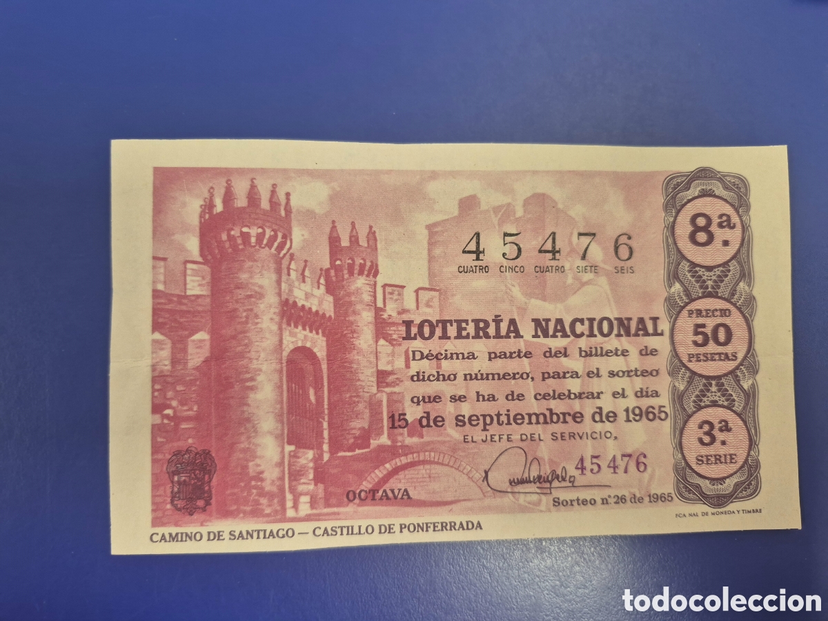 Loter&iacute;a Nacional: LOTERIA NACIONAL SORTEO 26 DE 1965 SERIE 3
