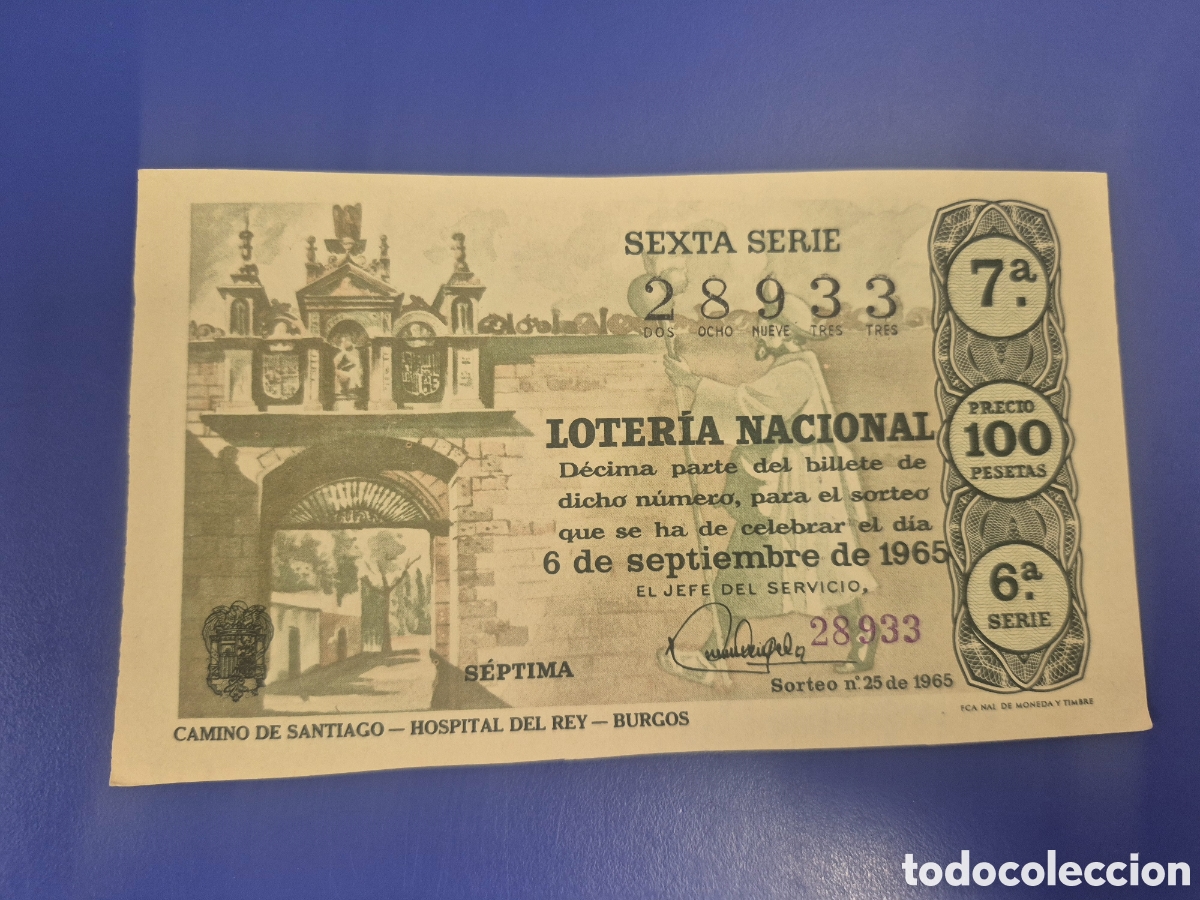 Loter&iacute;a Nacional: LOTERIA NACIONAL SORTEO 25 DE 1966 SERIE 6