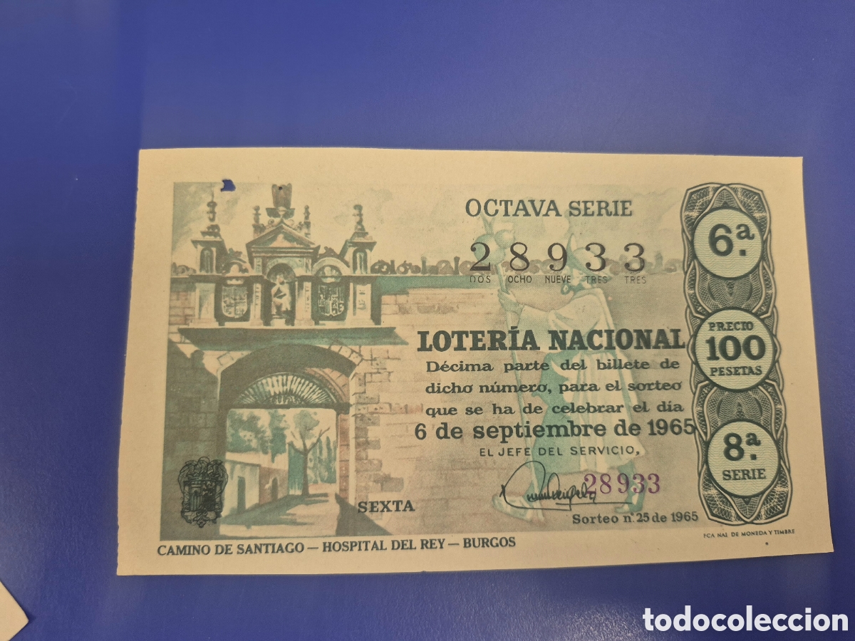 Loter&iacute;a Nacional: LOTERIA NACIONAL SORTEO 25 DE 1966 SERIE 8