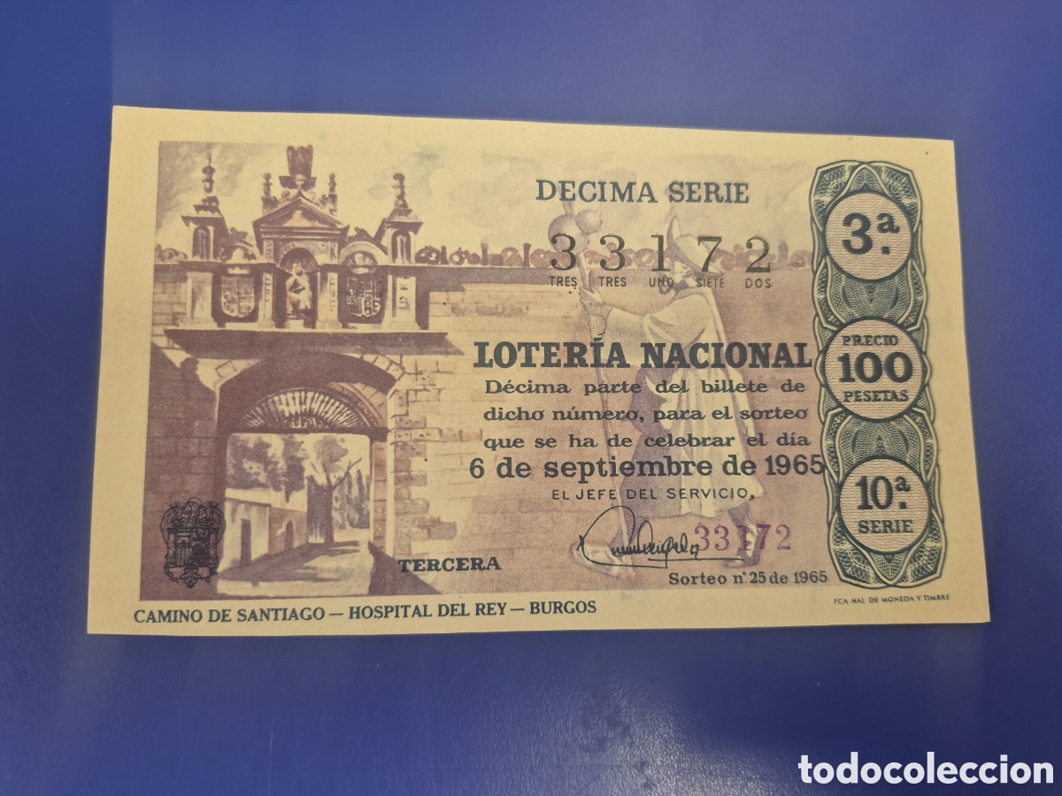 Loter&iacute;a Nacional: LOTERIA NACIONAL SORTEO 25 DE 1966 SERIE 10