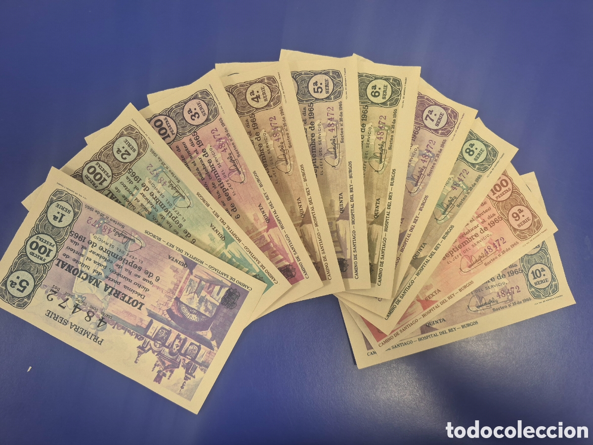 Loter&iacute;a Nacional: LOTERIA NACIONAL SORTEO 25 DE 1966 SERIE COMPLETA