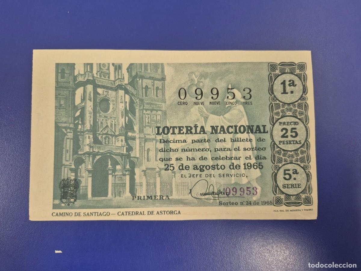 Loter&iacute;a Nacional: LOTERIA NACIONAL SORTEO 24 DE 1965 SERIE 5