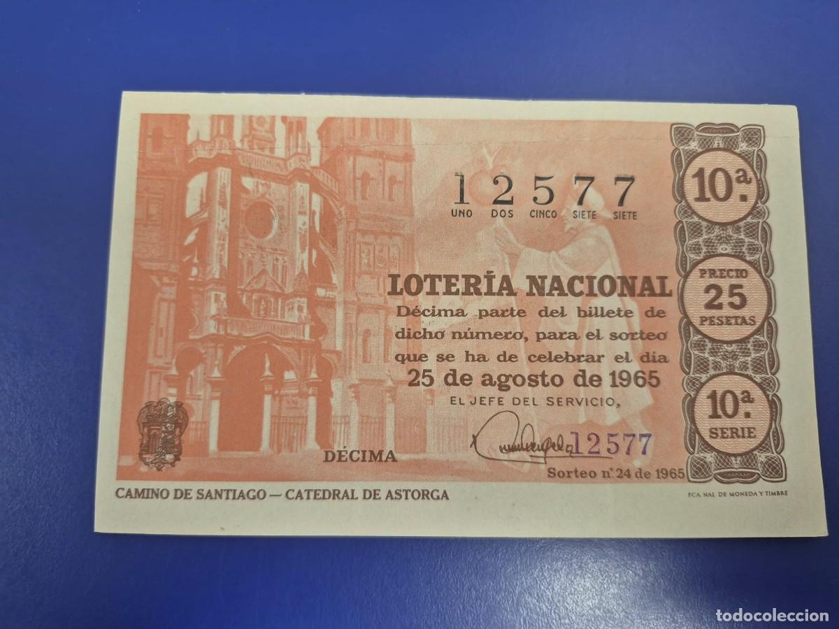 Loter&iacute;a Nacional: LOTERIA NACIONAL SORTEO 24 DE 1965 SERIE 10