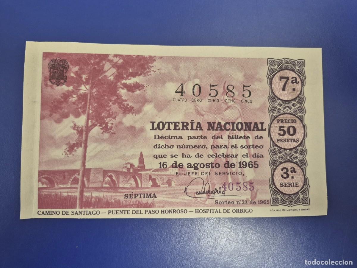 Loter&iacute;a Nacional: LOTERIA NACIONAL SORTEO 23 DE 1965 SERIE 3