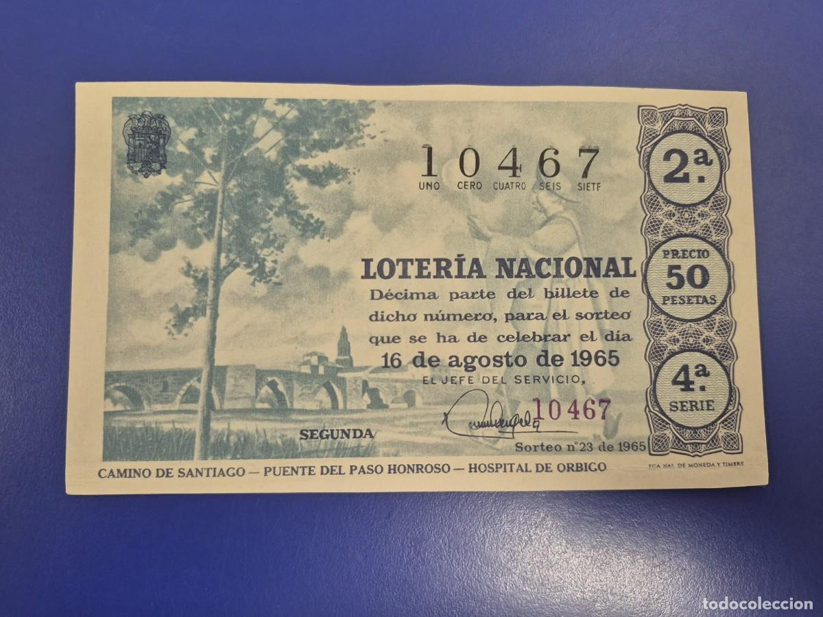 Loter&iacute;a Nacional: LOTERIA NACIONAL SORTEO 23 DE 1965 SERIE 4