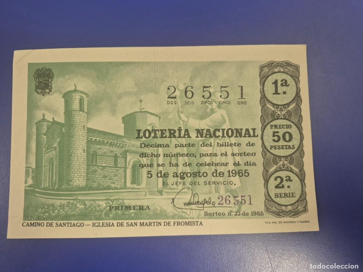 Loter&iacute;a Nacional: LOTERIA NACIONAL SORTEO 22 DE 1965 SERIE 2
