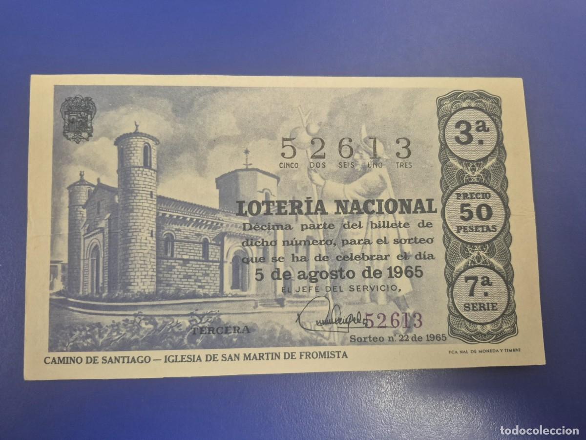 Loter&iacute;a Nacional: LOTERIA NACIONAL SORTEO 22 DE 1965 SERIE 7