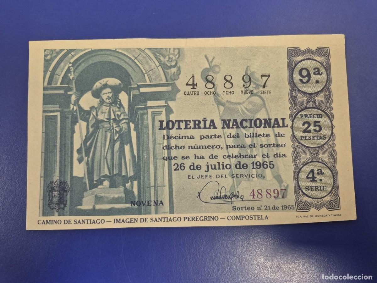 Loter&iacute;a Nacional: LOTERIA NACIONAL SORTEO 21 DE 1965 SERIE 4