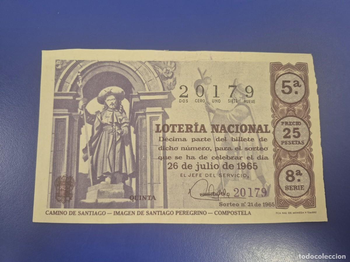 Loter&iacute;a Nacional: LOTERIA NACIONAL SORTEO 21 DE 1965 SERIE 8