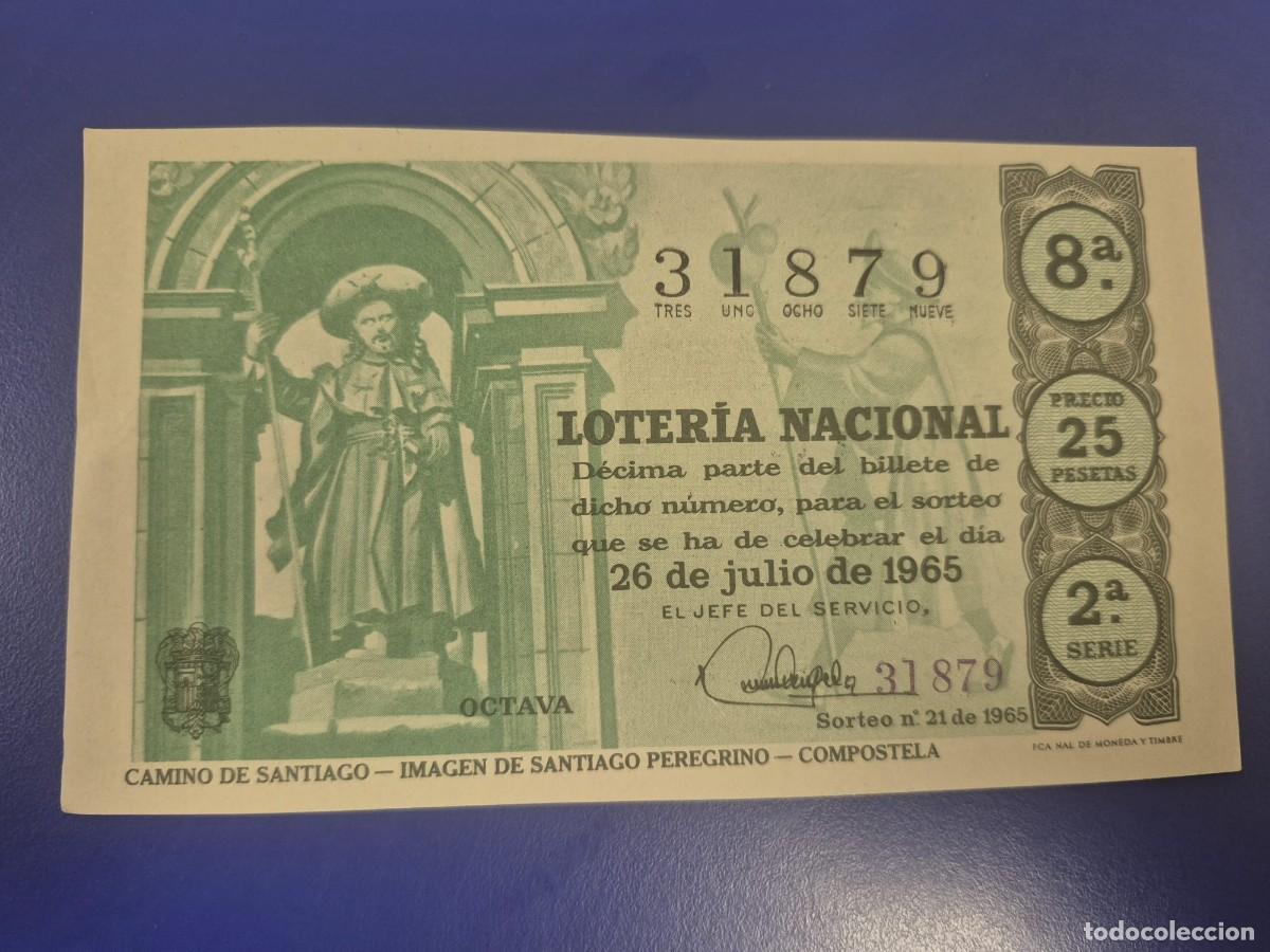 Loter&iacute;a Nacional: LOTERIA NACIONAL SORTEO 21 DE 1965 SERIE 2