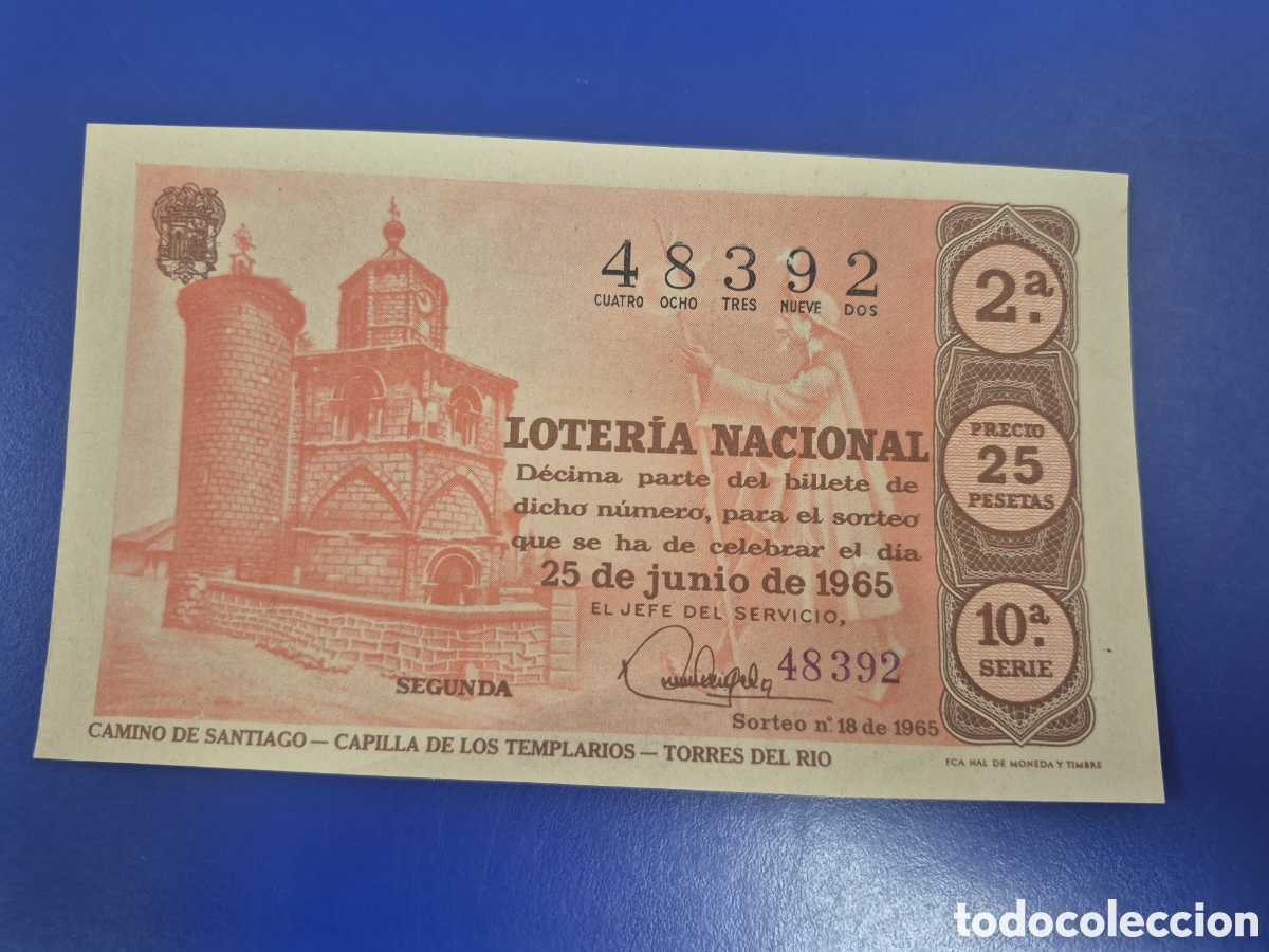 Loter&iacute;a Nacional: LOTERIA NACIONAL SORTEO 18 DE 1965 SERIE 10