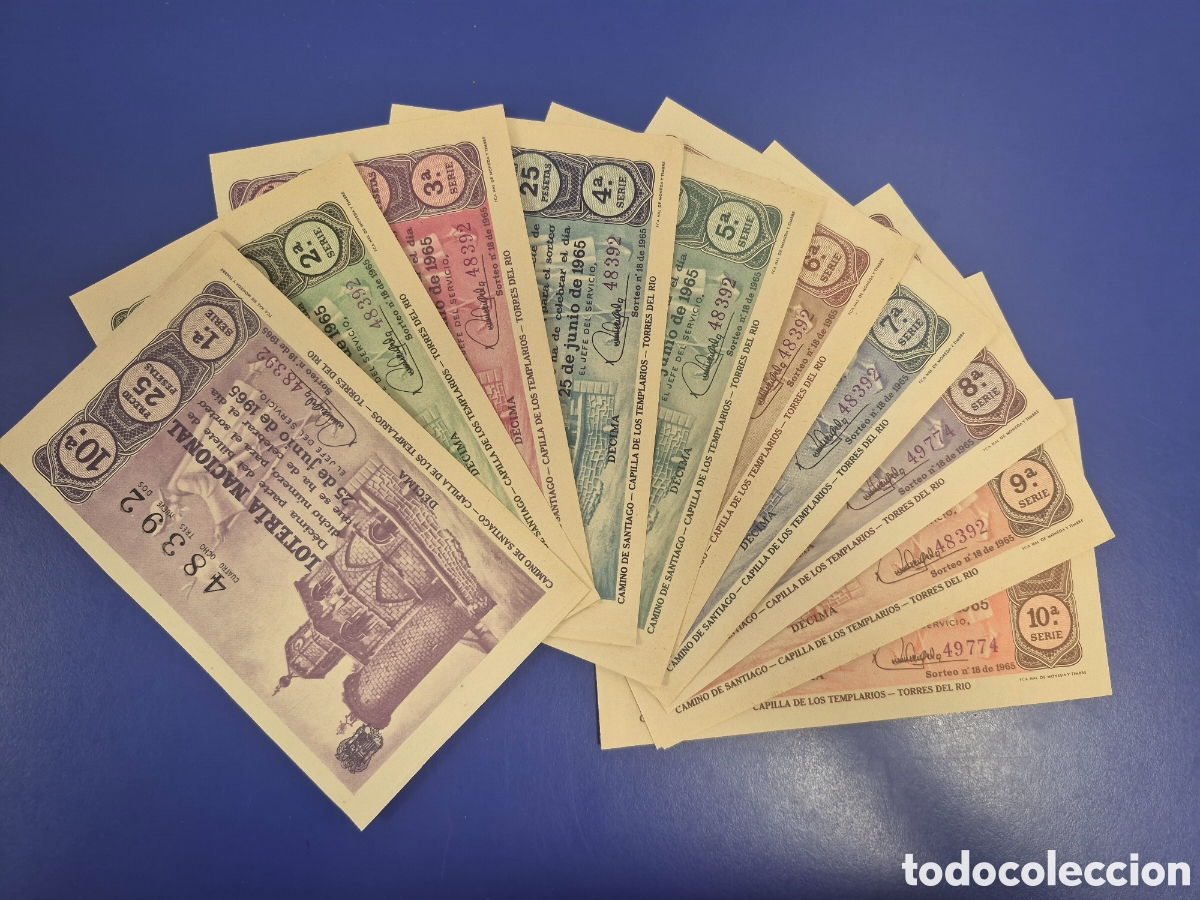 Loter&iacute;a Nacional: LOTERIA NACIONAL SORTEO 18 DE 1965 SERIE COMPLETA