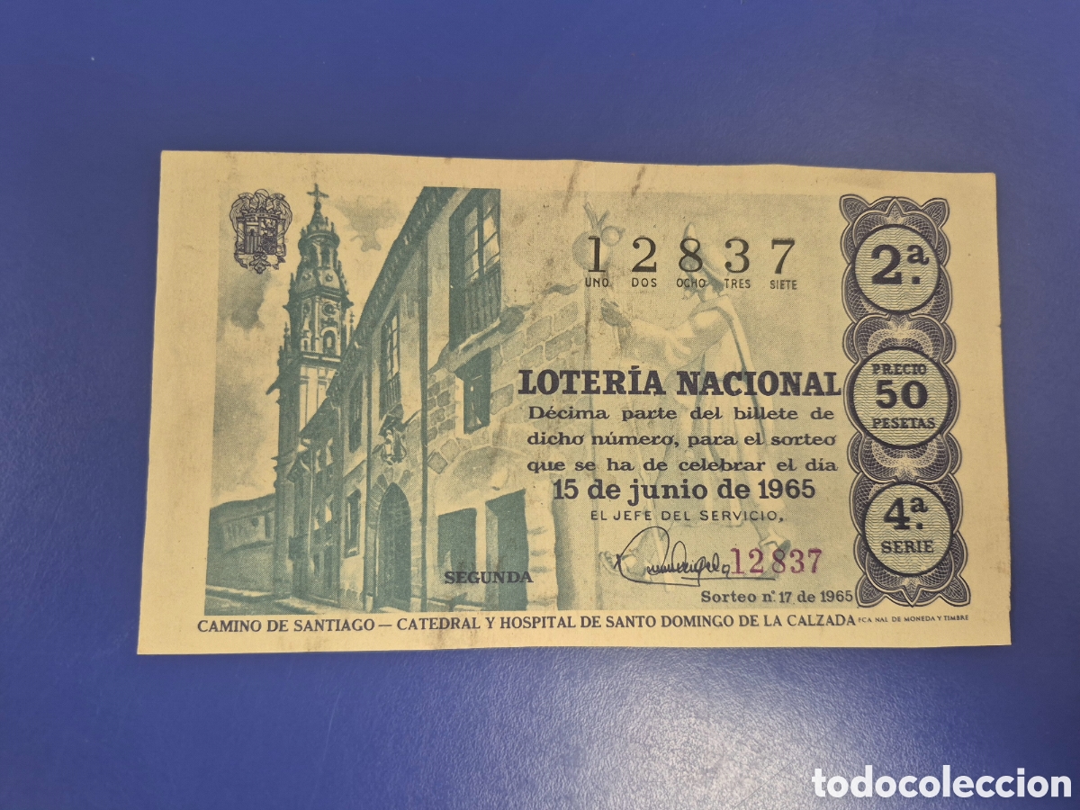 Loter&iacute;a Nacional: LOTERIA NACIONAL SORTEO 17 DE 1965 SERIE 4
