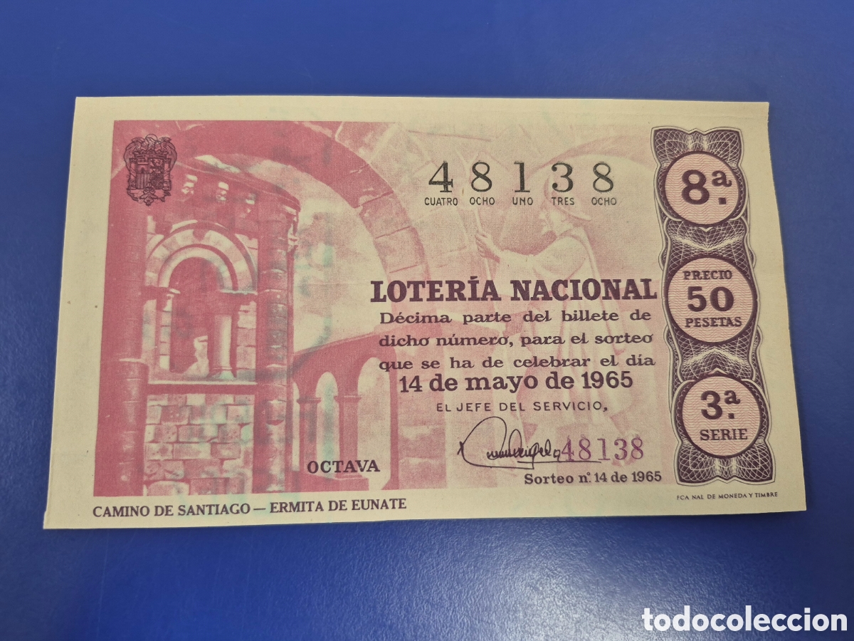 Loter&iacute;a Nacional: LOTERIA NACIONAL SORTEO 15 DE 1965 SERIE 3