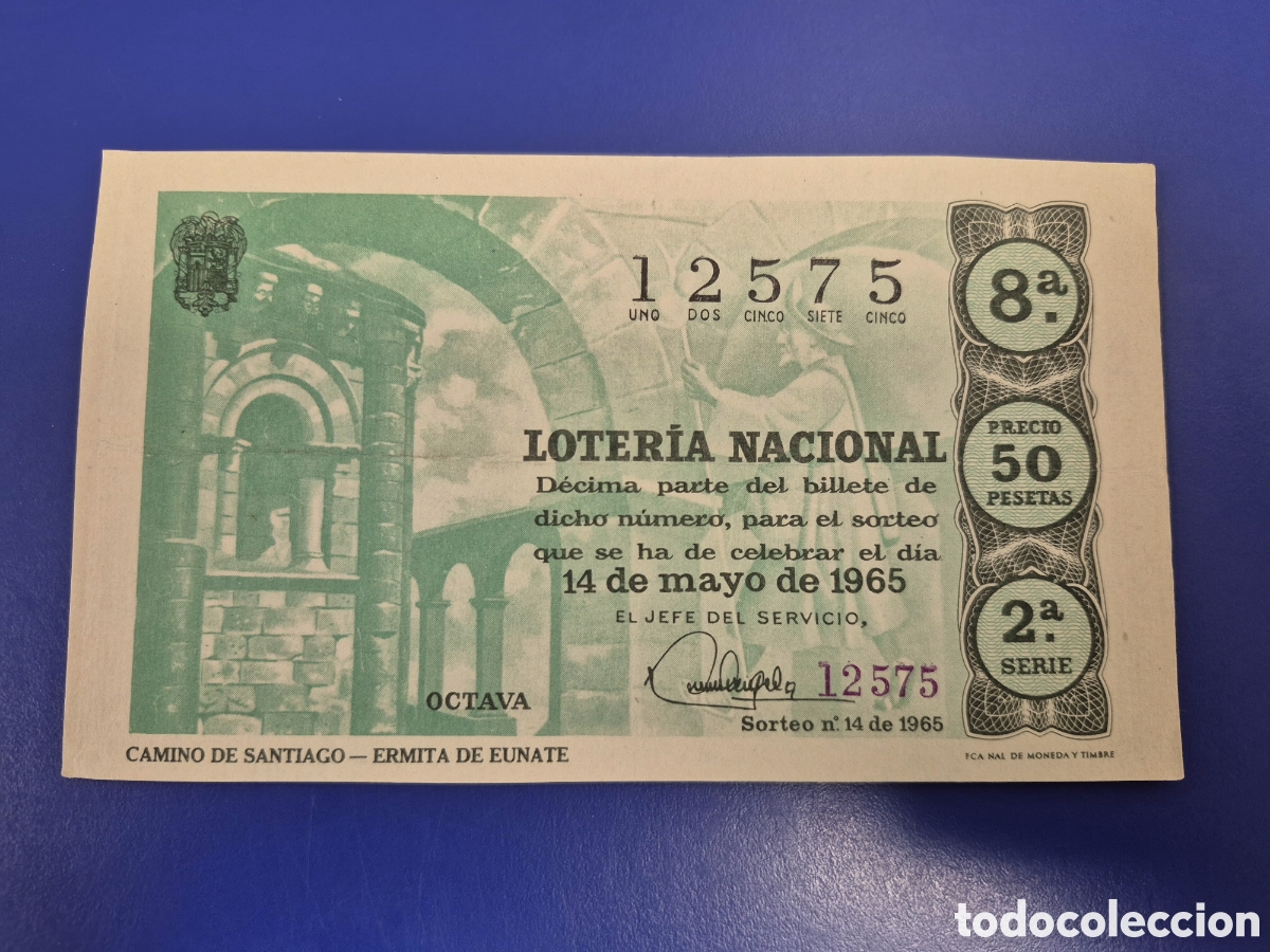 Loter&iacute;a Nacional: LOTERIA NACIONAL SORTEO 14 DE 1965 SERIE 2