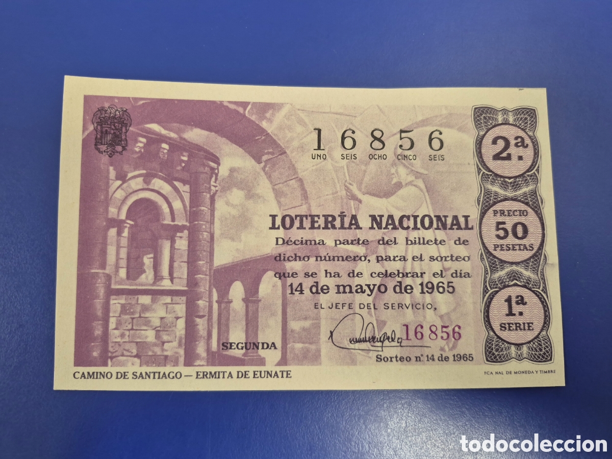 Loter&iacute;a Nacional: LOTERIA NACIONAL SORTEO 14 DE 1965 SERIE 1