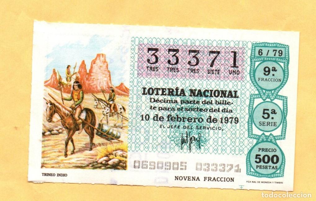 Loter&iacute;a Nacional: LOTERIA NACIONAL 1979 SORTEO 6 SERIE 7 N&ordm; 33371*