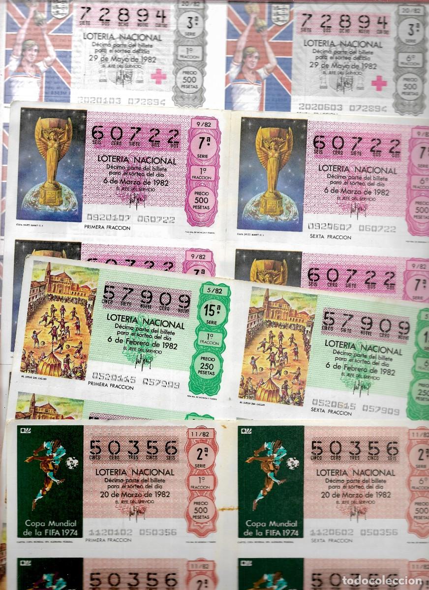 Loter&iacute;a Nacional: LOTE DE 25 BILLETES MUNDIAL FUTBOL ESPA&Ntilde;A 80