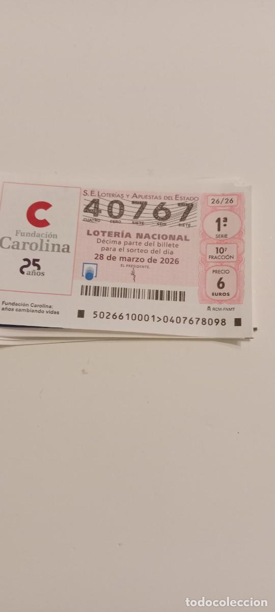 Loter&iacute;a Nacional: FUNDACION CAROLINA 25 A&Ntilde;OS LOTERIA NACIONAL EL DE FOTO C-AMC