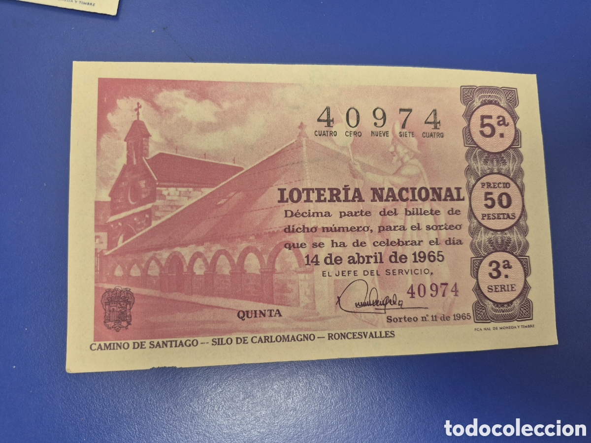 Loter&iacute;a Nacional: LOTERIA NACIONAL SORTEO 11 DE 1965 SERIE 3