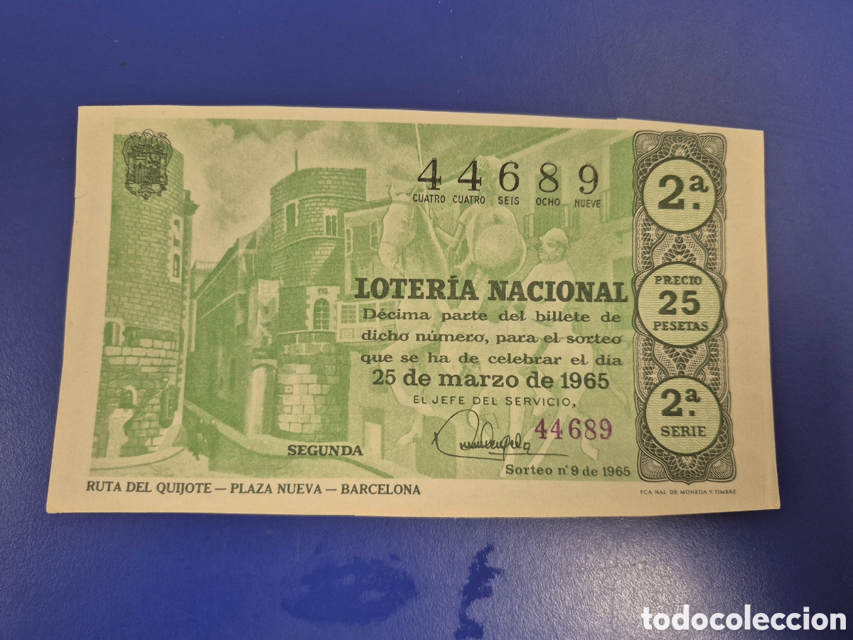Loter&iacute;a Nacional: LOTERIA NACIONAL SORTEO 9 DE 1965 SORTEO 2