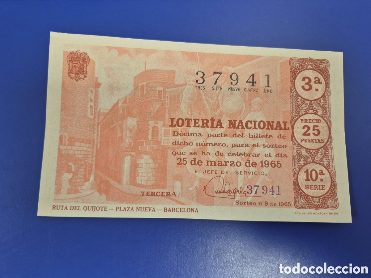 Loter&iacute;a Nacional: LOTERIA NACIONAL SORTEO 9 DE 1965 SORTEO 10