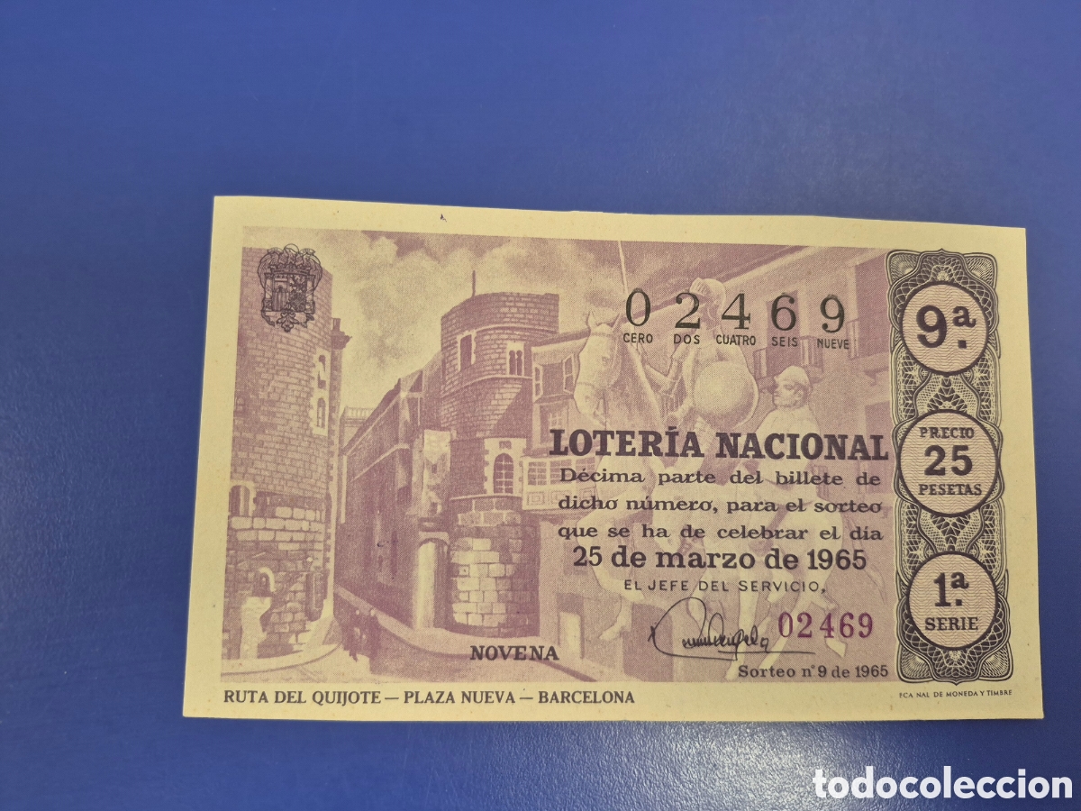 Loter&iacute;a Nacional: LOTERIA NACIONAL SORTEO 9 DE 1965 SORTEO 1