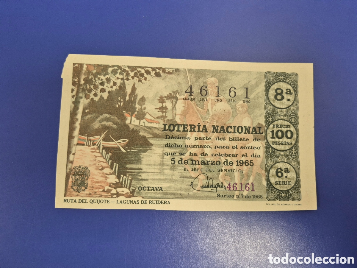 Loter&iacute;a Nacional: LOTERIA NACIONAL SORTEO 7 DE 1965 SORTEO 6