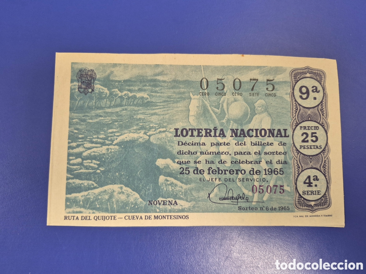 Loter&iacute;a Nacional: LOTERIA NACIONAL SORTEO 6 DE 1965 SERIE 4