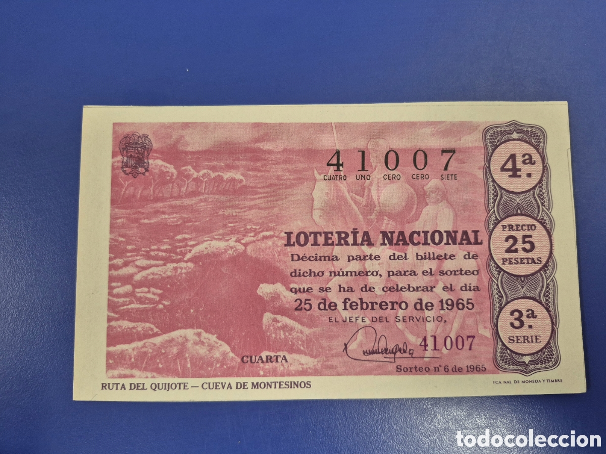 Loter&iacute;a Nacional: LOTERIA NACIONAL SORTEO 6 DE 1965 SERIE 3