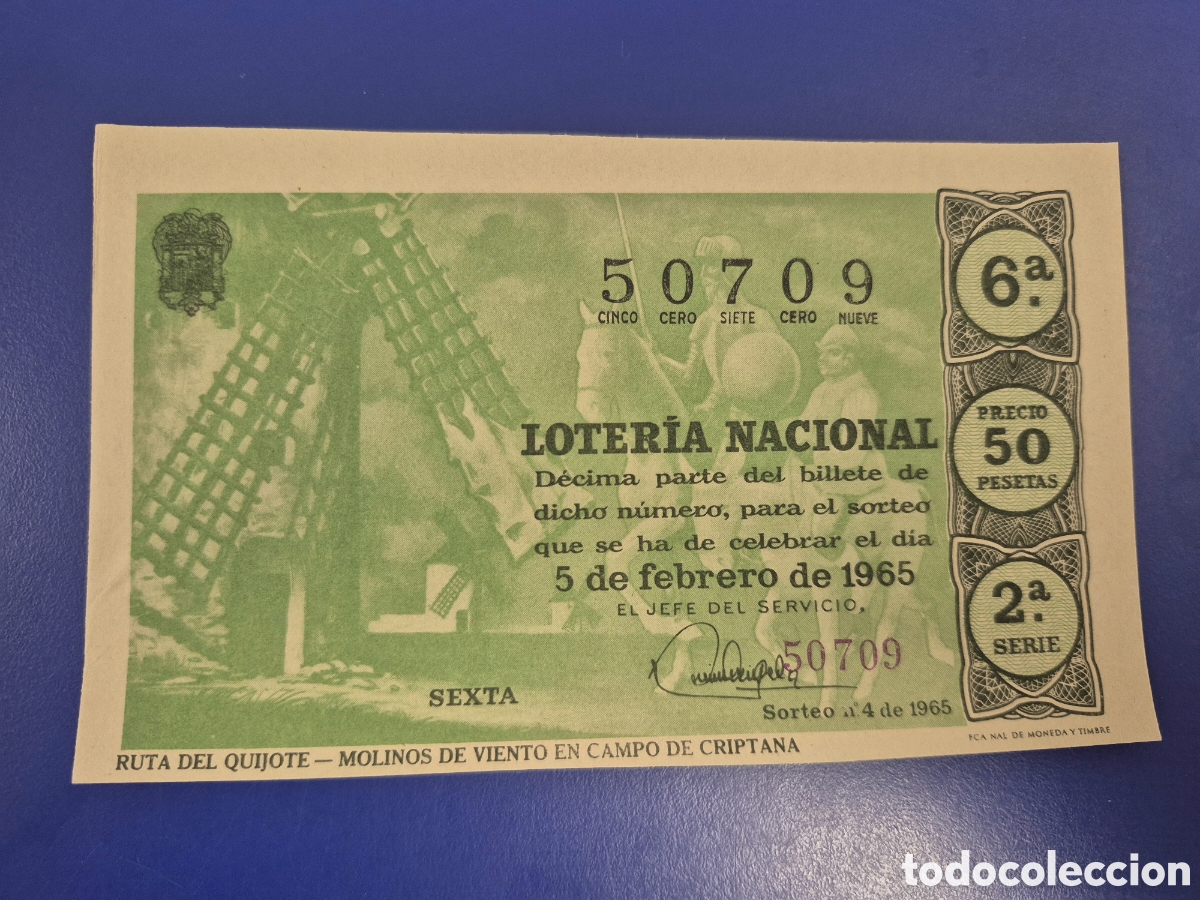 Loter&iacute;a Nacional: LOTERIA NACIONAL SORTEO 4 DE 1965 SERIE 2