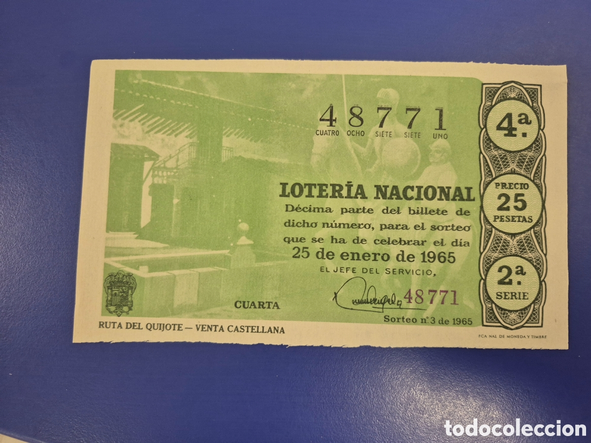 Loter&iacute;a Nacional: LOTERIA NACIONAL SORTEO 3 DE 1965 SERIE 2