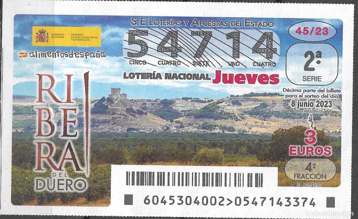 Loter&iacute;a Nacional: LOTERIA DEL JUEVES,08/06/2023.