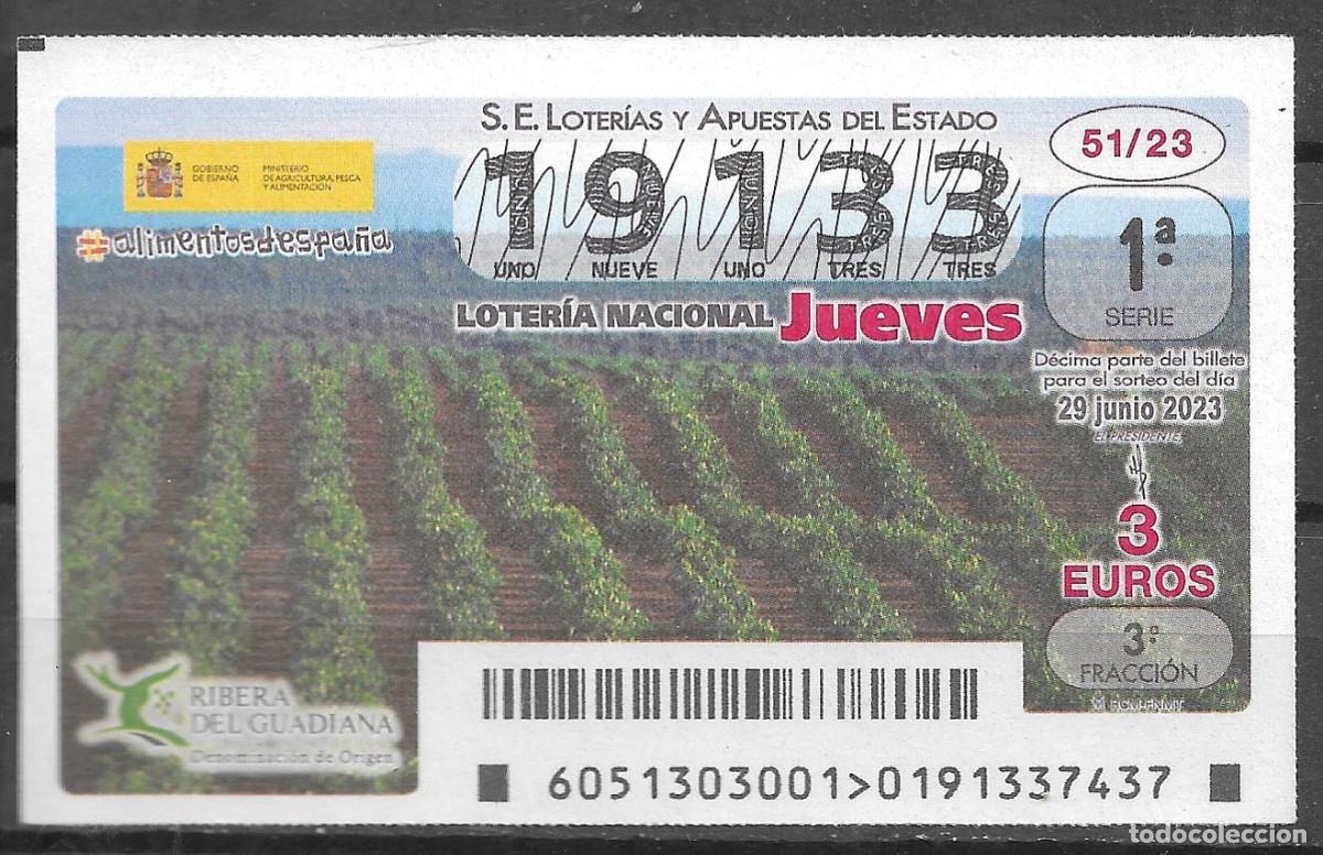 Loter&iacute;a Nacional: LOTERIA DEL JUEVES,29/06/2023.
