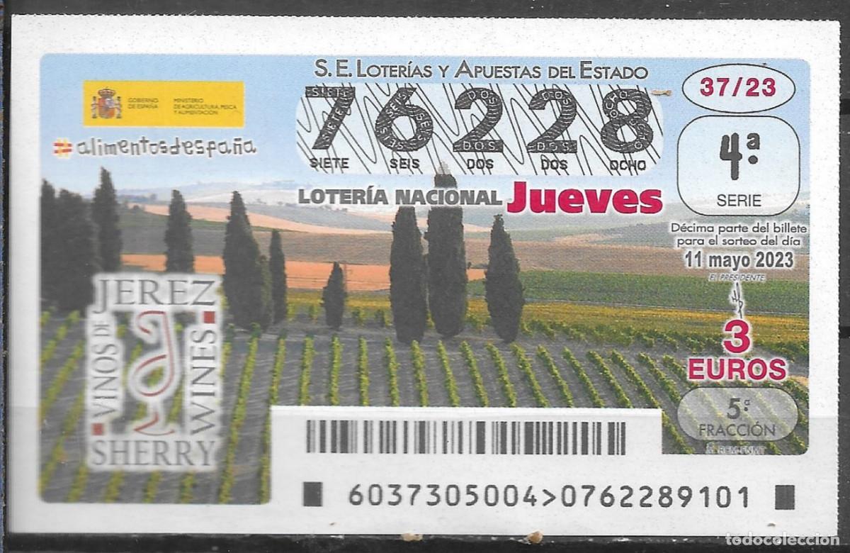 Loter&iacute;a Nacional: LOTERIA DEL JUEVES,11/05/2023.