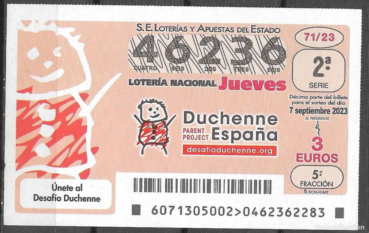 Loter&iacute;a Nacional: LOTERIA DEL JUEVES,07/09/2023.