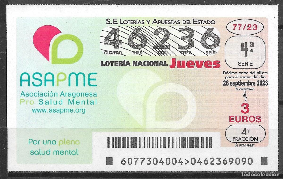 Loter&iacute;a Nacional: LOTERIA DEL JUEVES,28/09/2023.