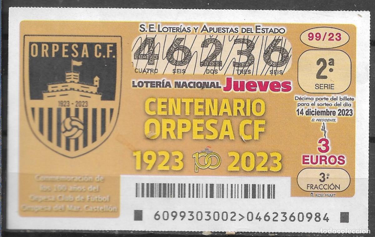 Loter&iacute;a Nacional: LOTERIA DEL JUEVES,14/12/2023.