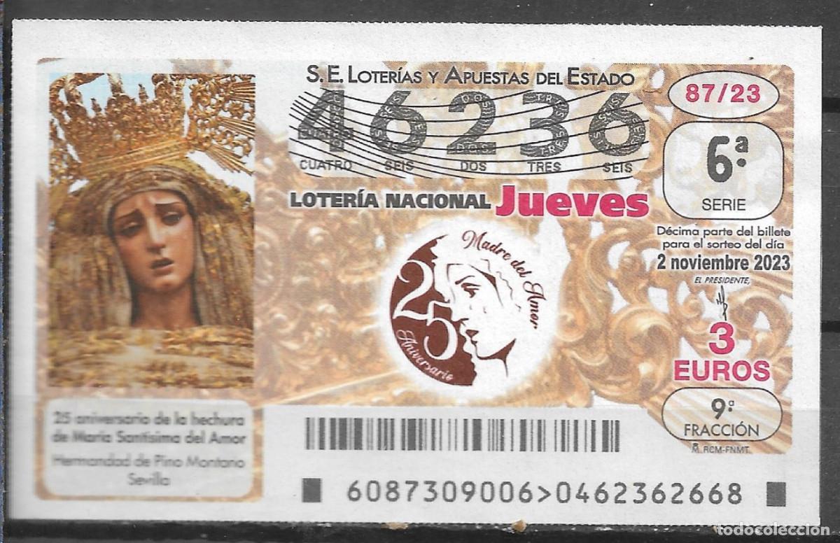 Loter&iacute;a Nacional: LOTERIA DEL JUEVES,02/11/2023.