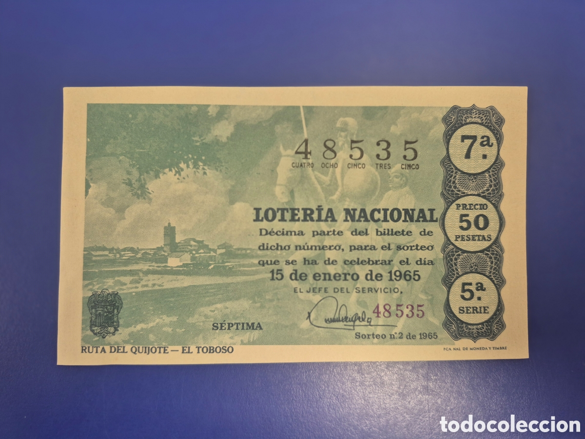 Loter&iacute;a Nacional: LOTERIA NACIONAL SORTEO 2 DE 1965 SERIE 5