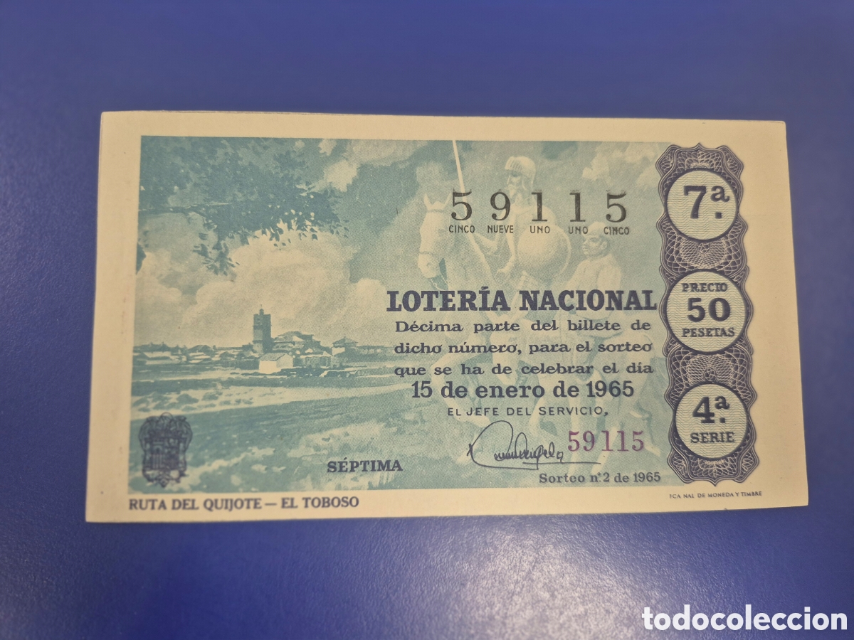 Loter&iacute;a Nacional: LOTERIA NACIONAL SORTEO 2 DE 1965 SERIE 4