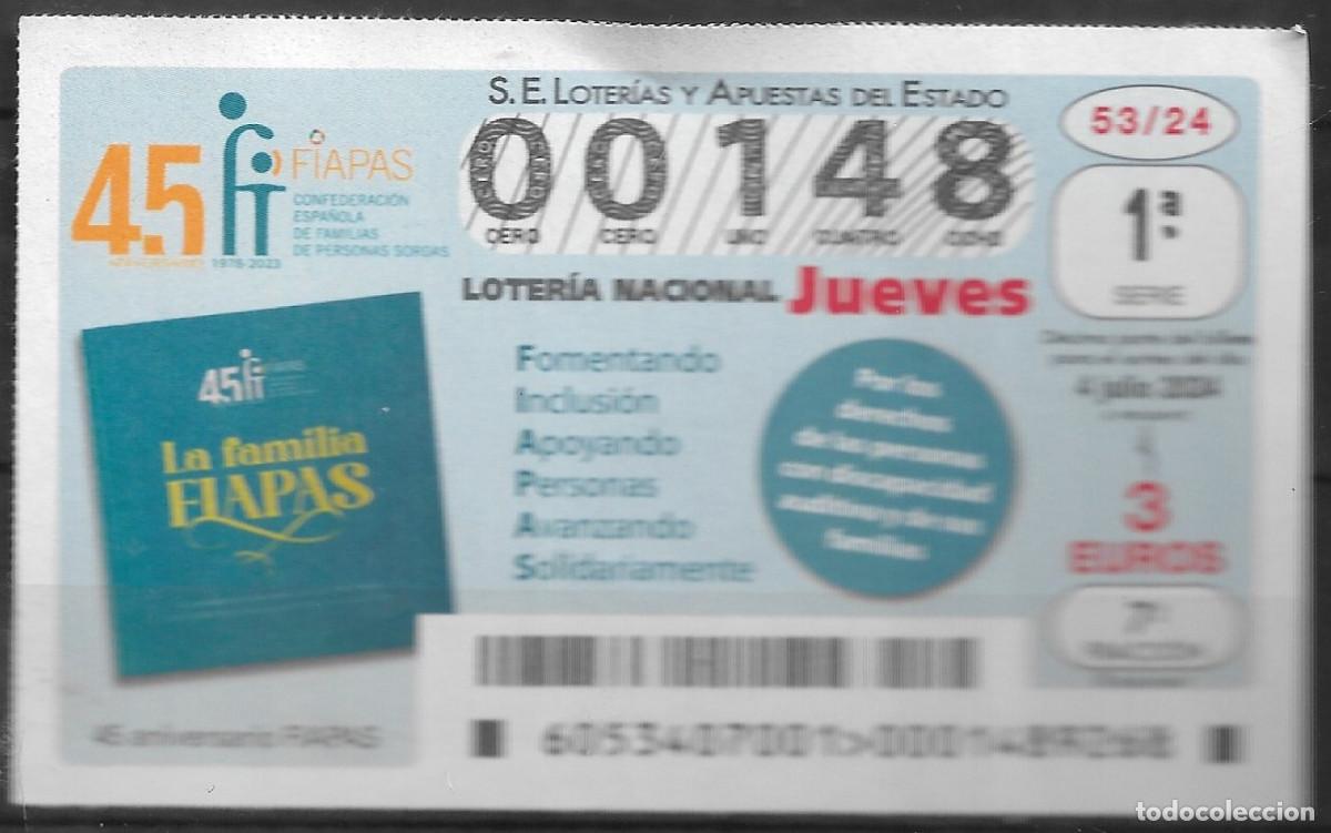 Loter&iacute;a Nacional: LOTERIA DEL JUEVES,04/07/2024.