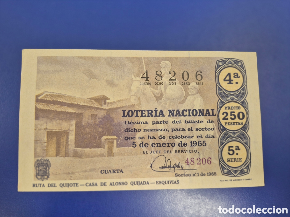 Loter&iacute;a Nacional: LOTERIA NACIONAL SORTEO 1 DE 1965 NI&Ntilde;O SERIE 5