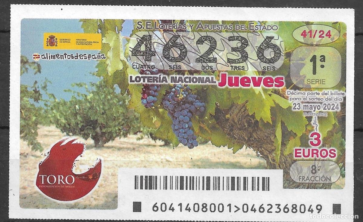 Loter&iacute;a Nacional: LOTERIA DEL JUEVES,23/05/2024.