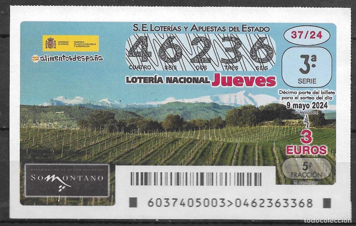 Loter&iacute;a Nacional: LOTERIA DEL JUEVES,08/05/2024.