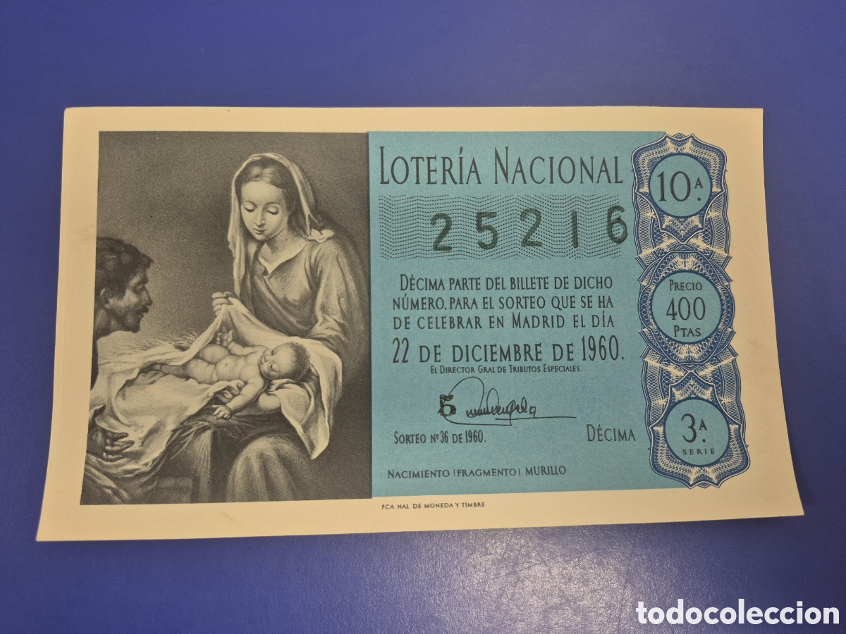 Loter&iacute;a Nacional: LOTERIA NACIONAL SORTEO 36 DE 1960 SERIE 3