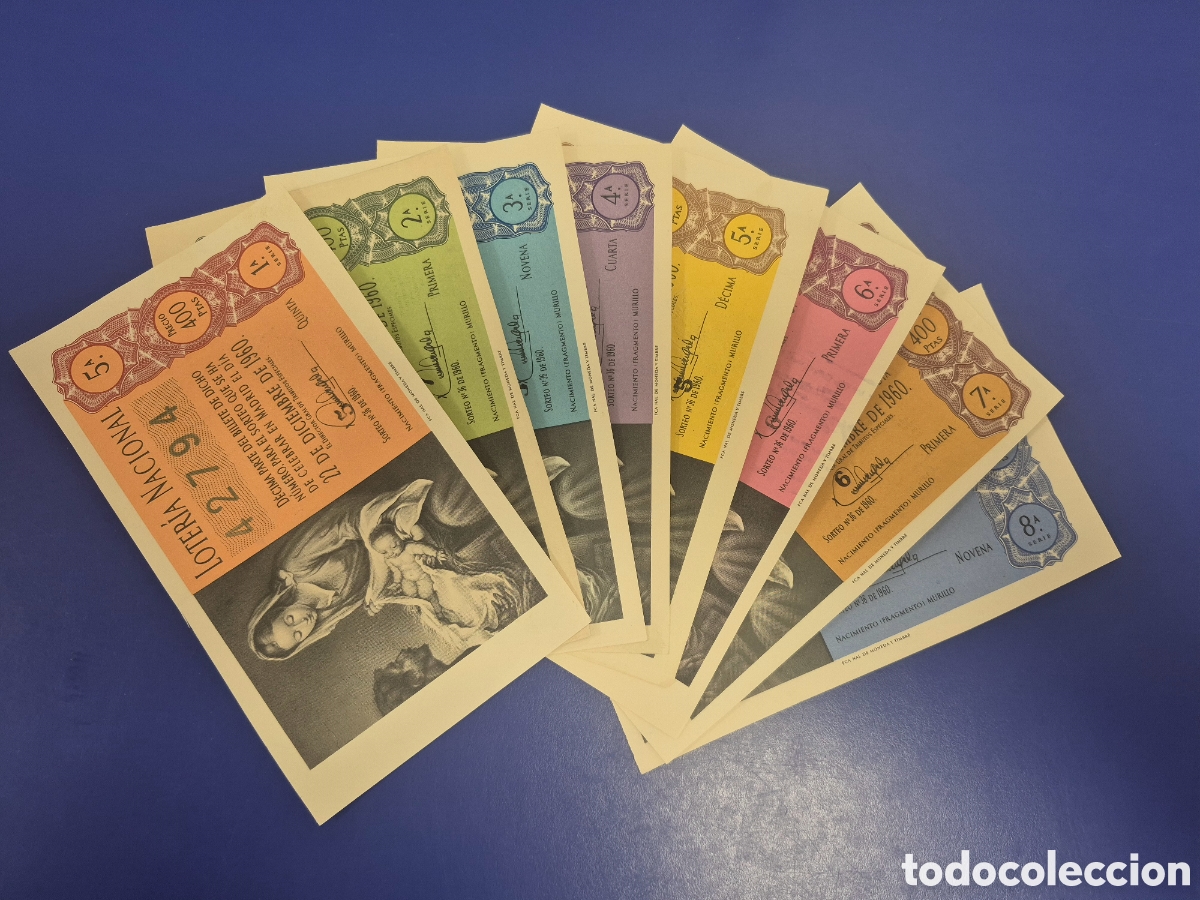 Lotaria Nacional: LOTERIA NACIONAL SORTEO 36 DE 1960 NAVIDAD SERIE COMPLETA