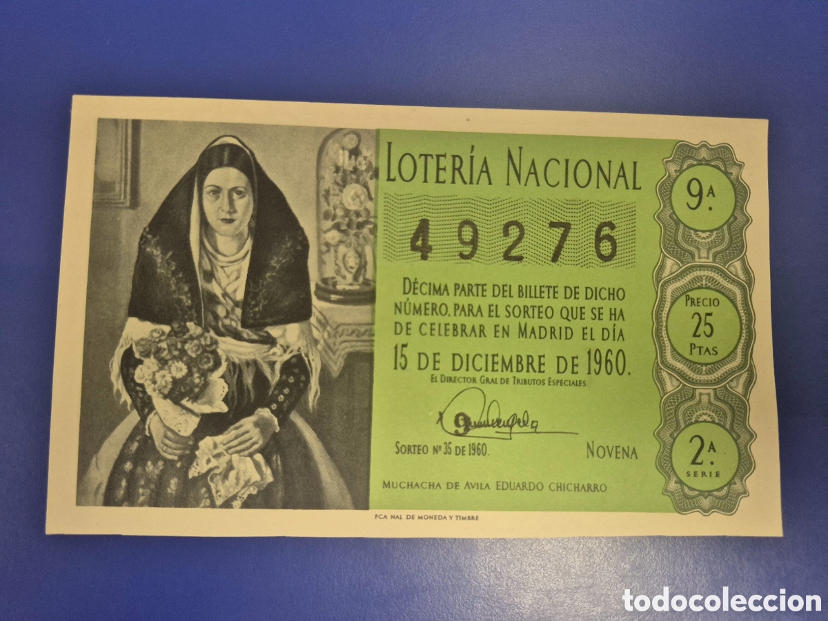 Loter&iacute;a Nacional: LOTERIA NACIONAL SORTEO 35 DE 1960 SERIE 2